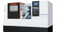 Een van de nieuwe Mazak-machines die gedemonstreerd worden is de QTSmart 200. 